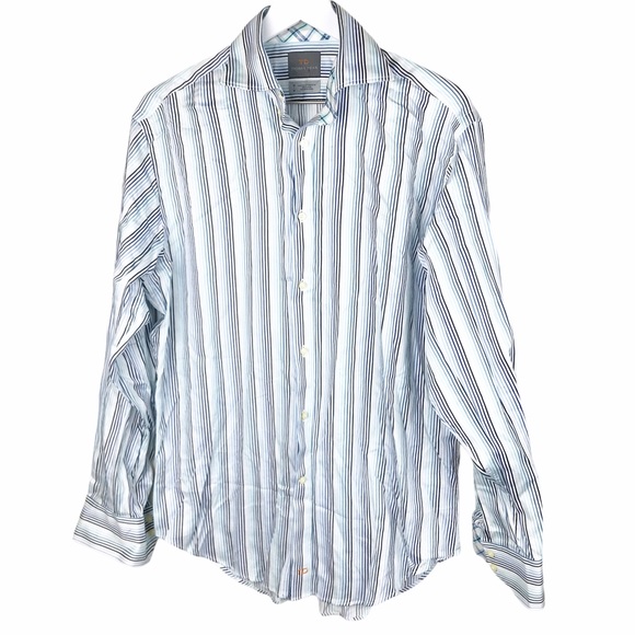 Thomas Dean Other - Thomas Dean 100% Pima Cotton Stripe Button Down
